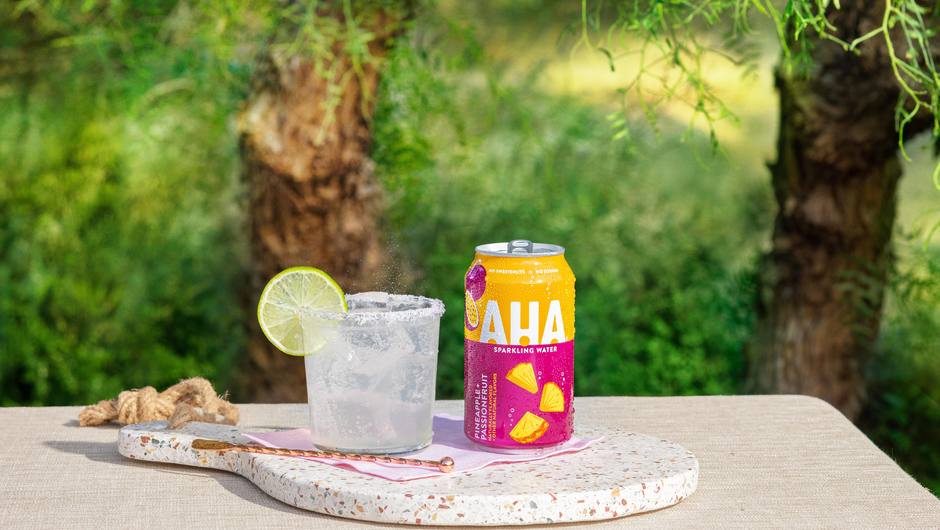 AHA® Sparkling Water Pineapple + Passionfruit Margarita Stop and Shop