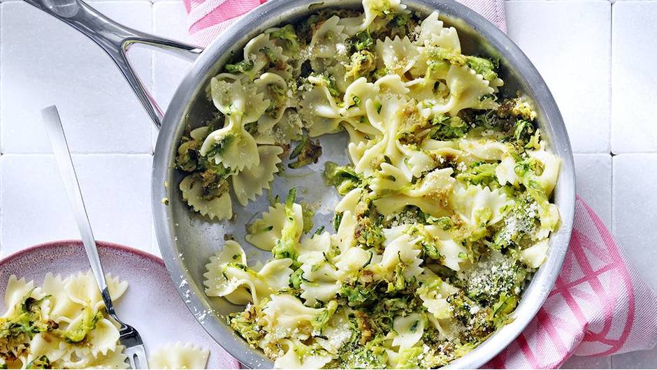 Farfalle with Caramelized Zucchini and Onions-image
