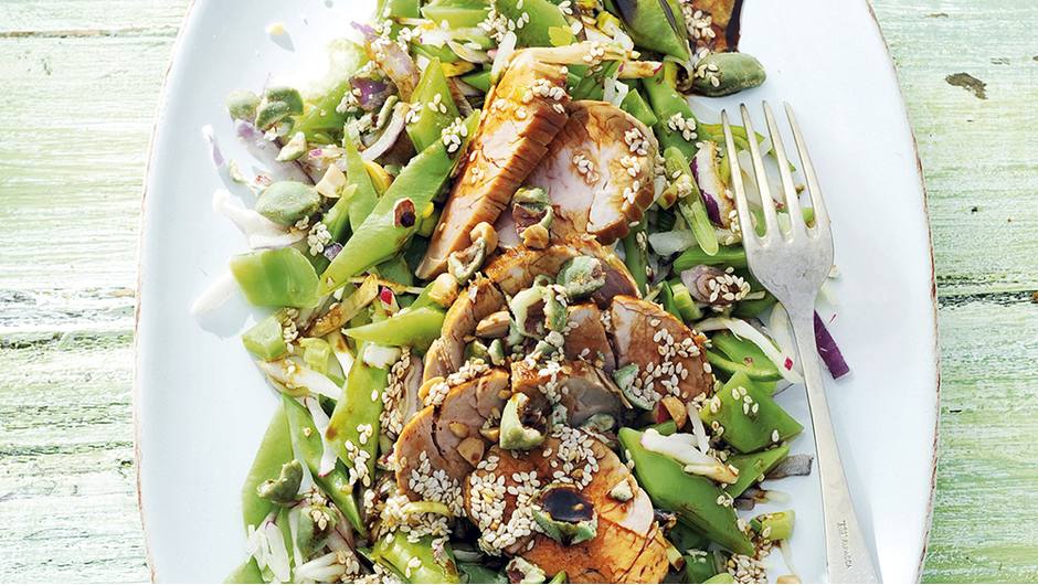 Pork and Green Bean Salad with Sesame Dressing Stop and Shop