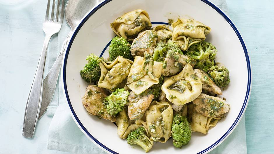 Turkey and Broccoli Tortellini with Pesto Stop and Shop