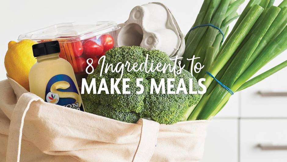 8 Ingredients to Make 5 Meals Martin's Foods