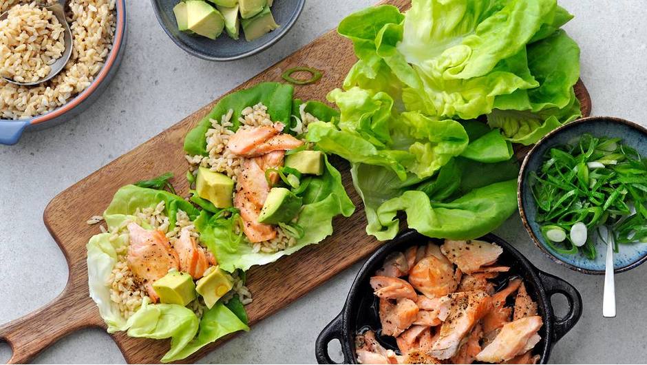 Salmon and Rice Lettuce Wraps Stop and Shop
