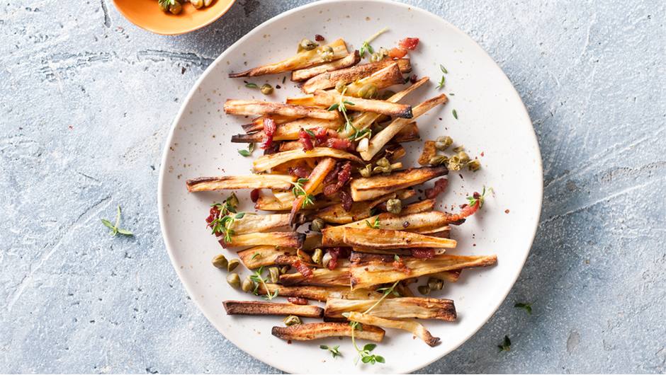 Roasted Parsnips with Pancetta and Capers Stop and Shop
