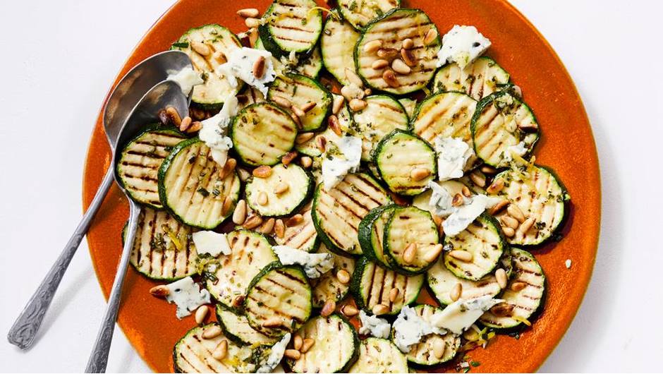 Grilled Zucchini with Blue Cheese and Lemon Stop and Shop