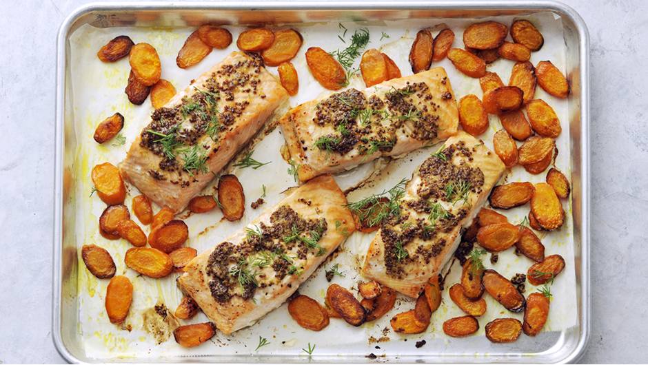Sheet Pan Mustard-Maple Salmon-image