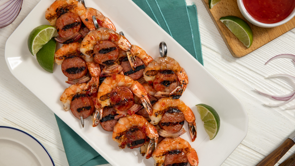 Spicy Shrimp and Kielbasa Skewers Food Lion