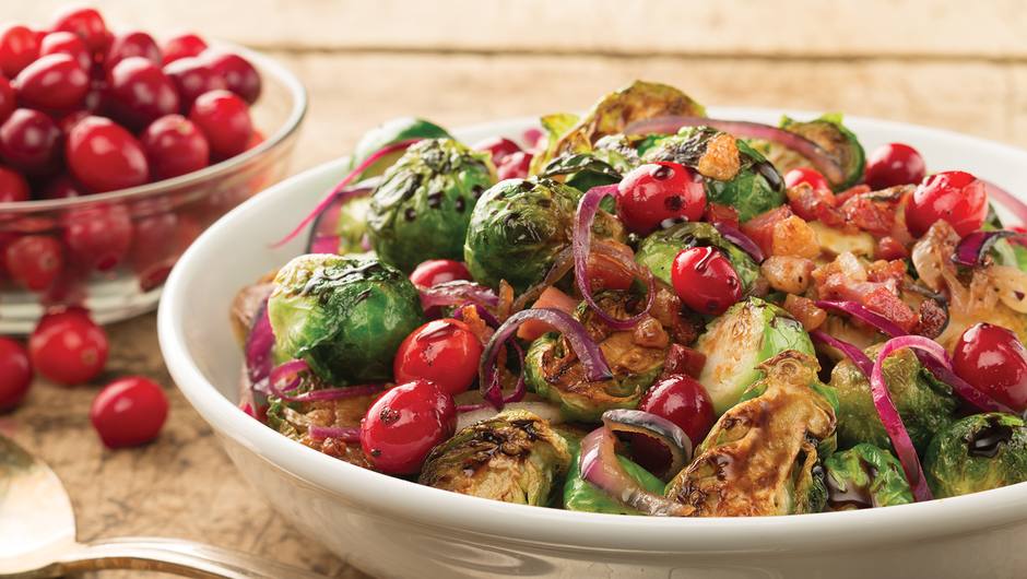 Skillet Brussels Sprouts with Pancetta and Cranberries Stop and Shop