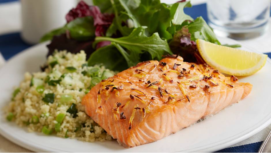 Broiled or Grilled Salmon with Couscous Tabbouleh | Giant ...