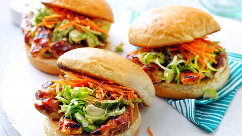 BBQ Chicken Sandwiches with Brussels Sprout Slaw-image