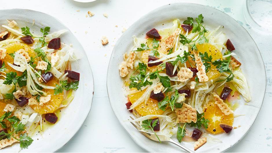 Fennel and Orange Salad with Matzo Croutons Giant Food