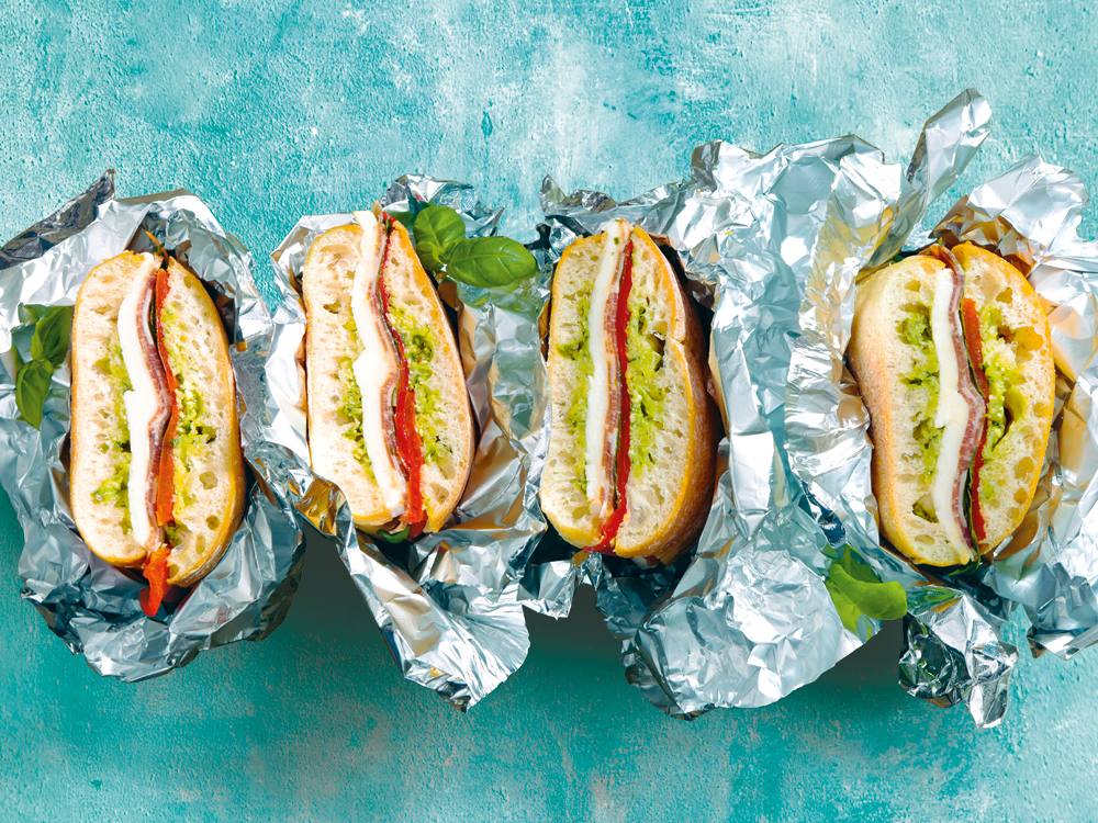 Prosciutto Panini with Pistachio Pesto