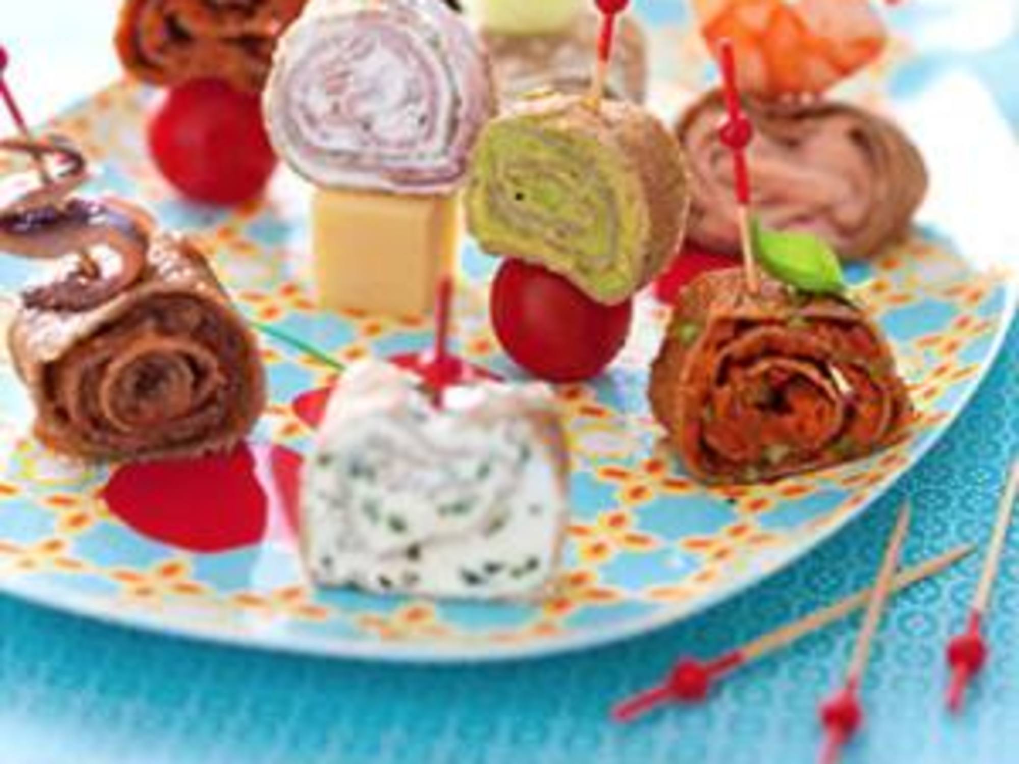 Petits roulés frais pour l’apéritif sans gluten