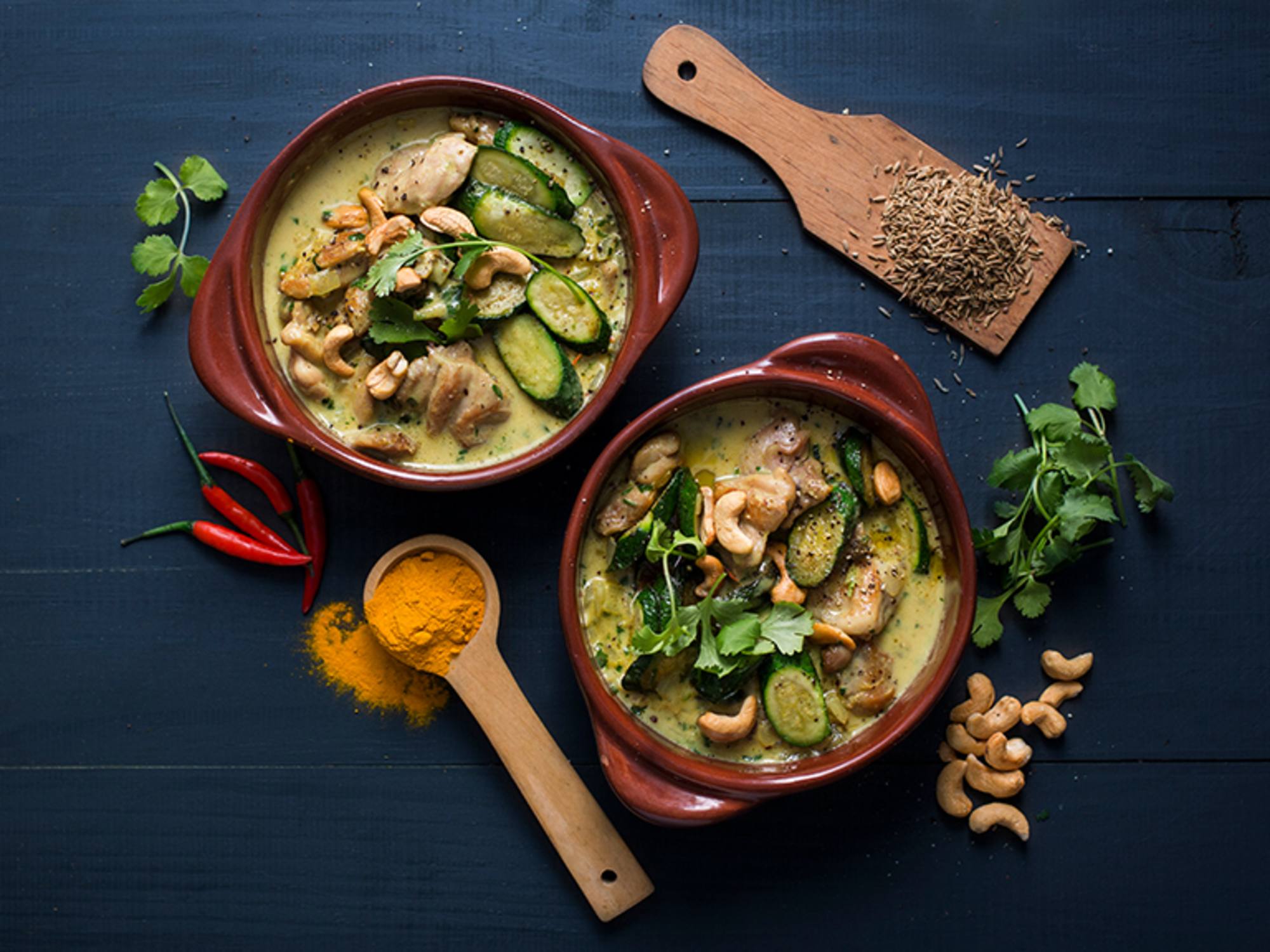 Creamy Coconut Chicken and Chickpea Curry with Cashews Creamy Coconut Chicken and Chickpea Curry with Cashews