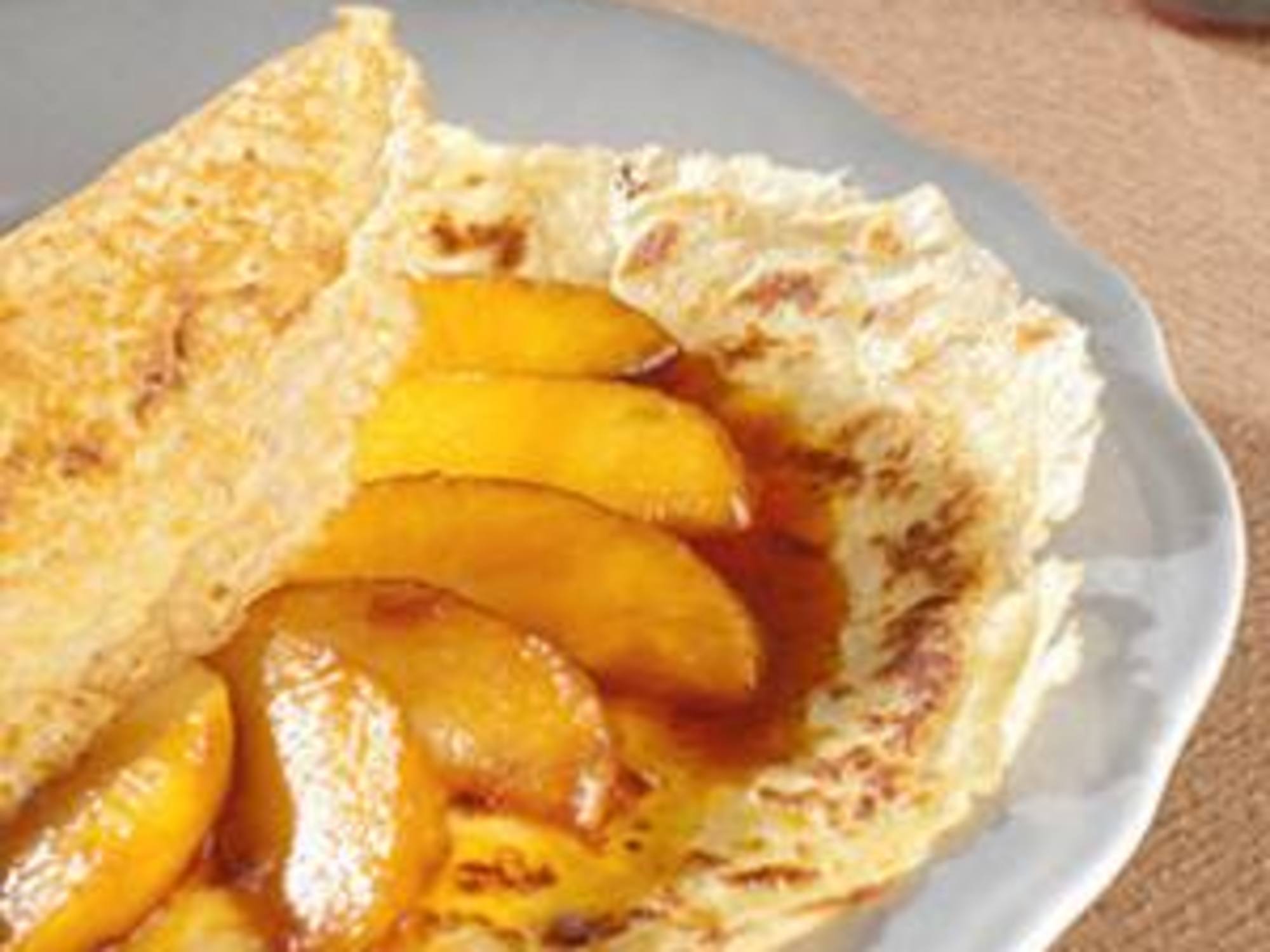 Crêpes aux pommes et calvados sans gluten