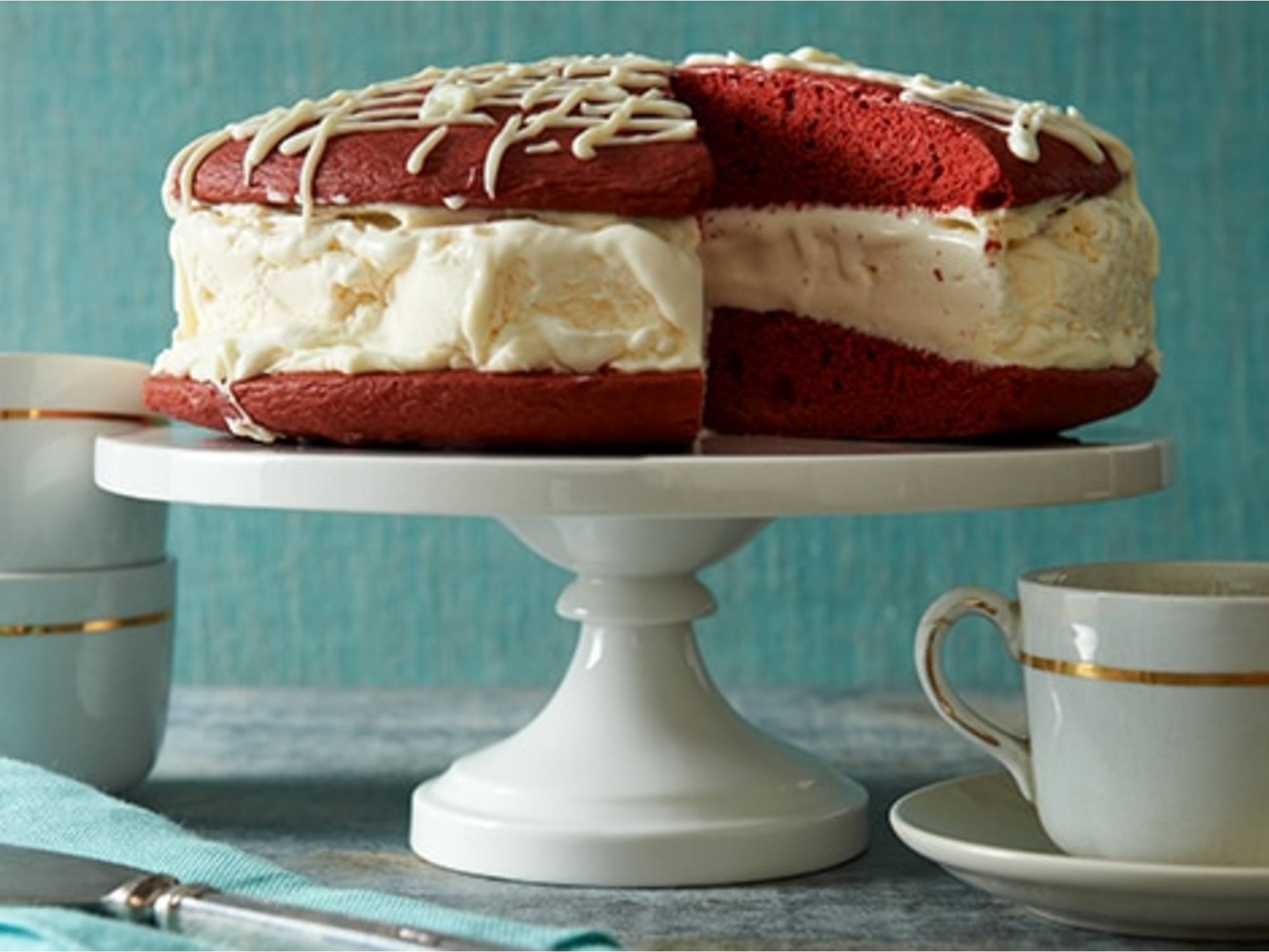 Red Velvet Ice Cream Cake