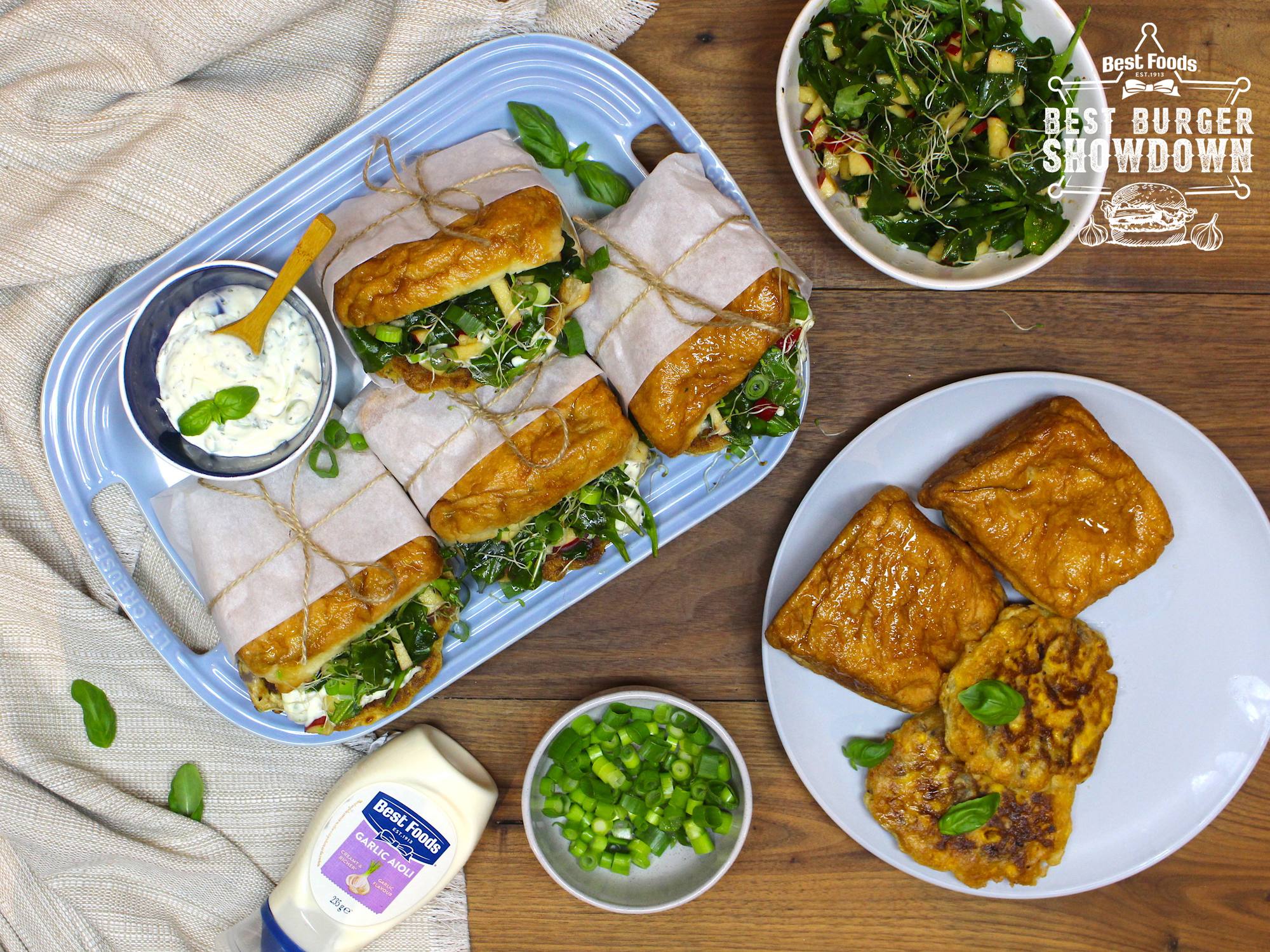 Ultimate Mussel Fritter Burger with Creamy Herb Aioli Sauce Best