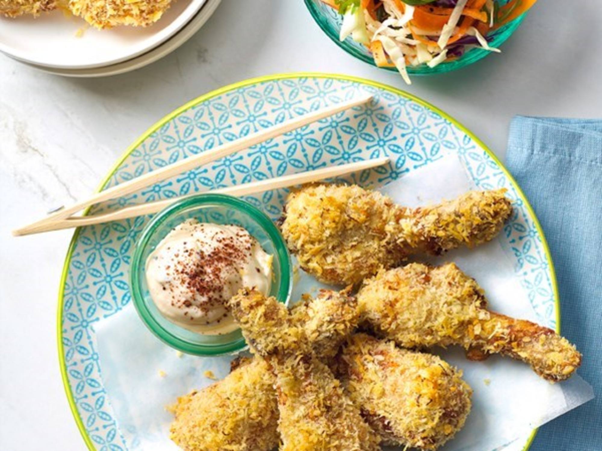 Crunchy Chicken Drumsticks with Lemon and Panko Crumbs Best Foods