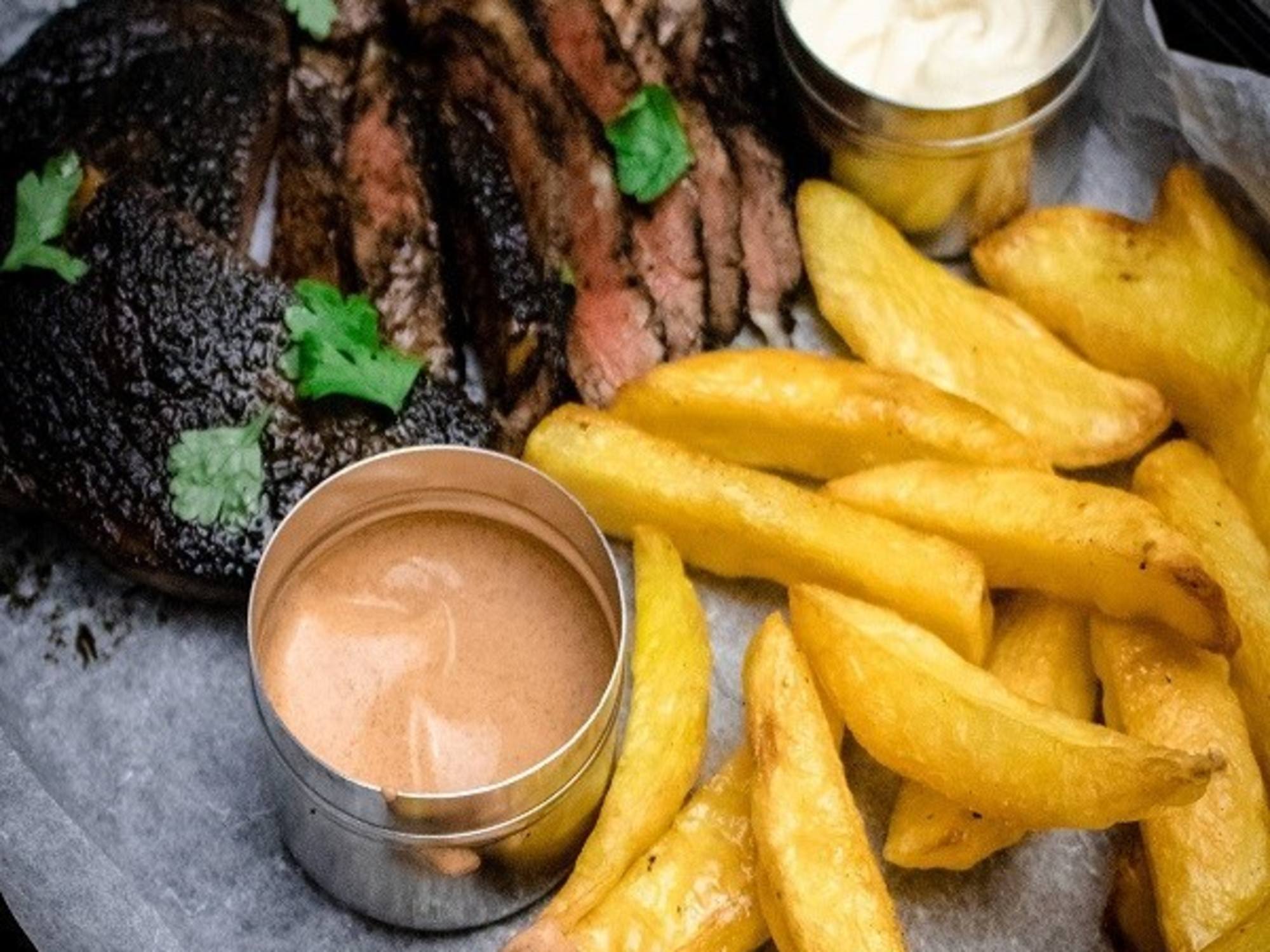Steak and Frites with Garlic Aioli Dip Best Foods™ New Zealand
