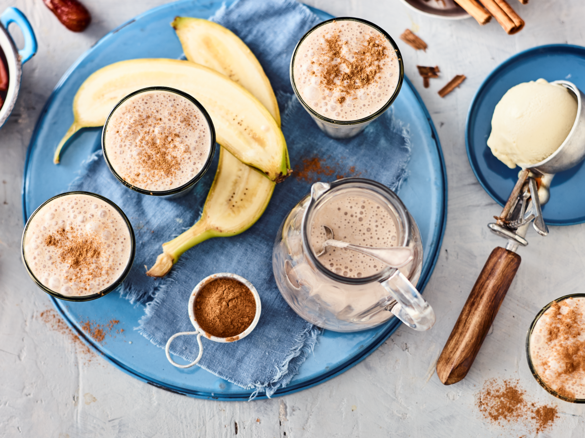 Veganer Banane-Vanille-Milchshake