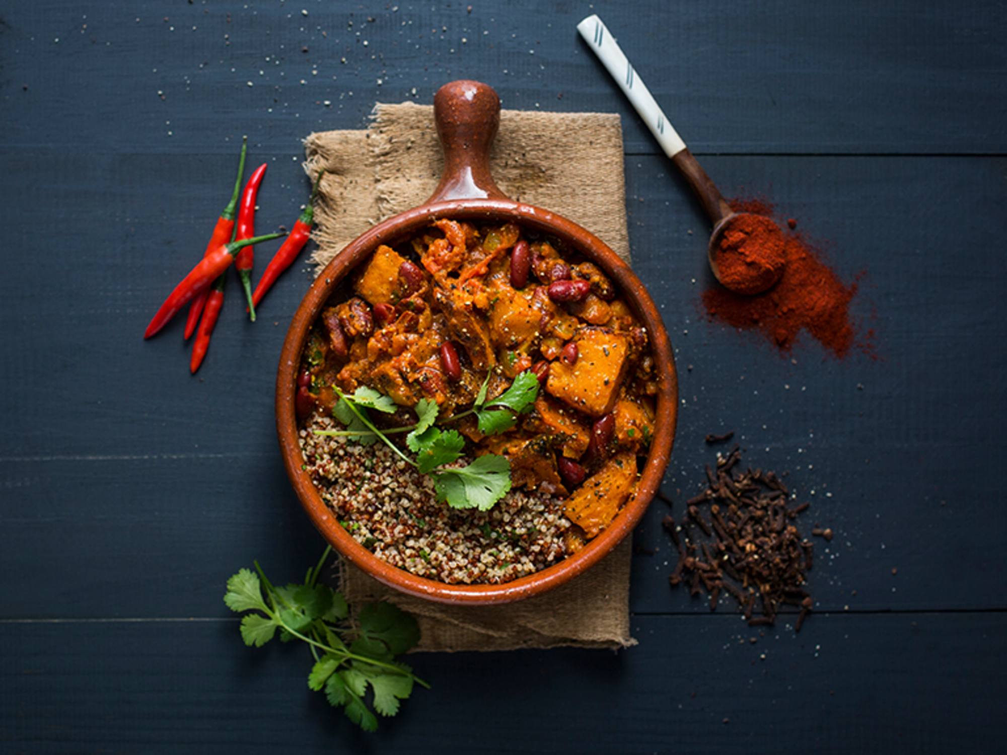 Curried Butternut Red Kidney Bean and Quinoa Stew Curried Butternut Red Kidney Bean and Quinoa Stew