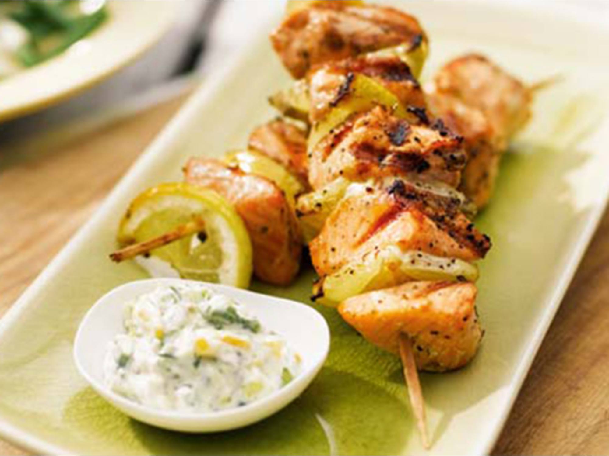 Salmon Skewers With Lemon Dipping Sauce Hellmann’s Australia