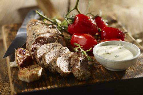 pork tenderloin with cheese sauce