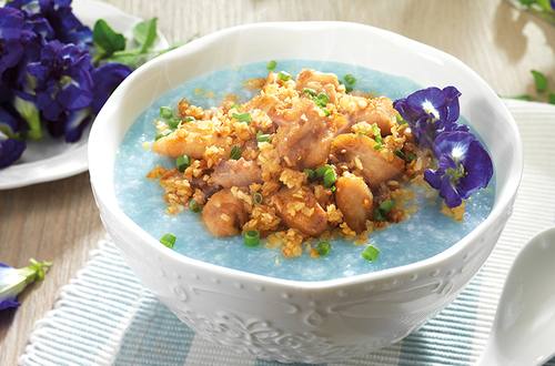 โจ๊กอัญชันไก่กระเทียม