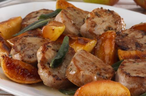 pork medallions with caramelised apple