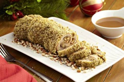 Roast Pork Loin Recipe with Almond-Pesto Stuffing