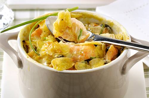 Cassolette De Poisson Saumon Cabillaud Poireaux Recettes de poisson | Knorr