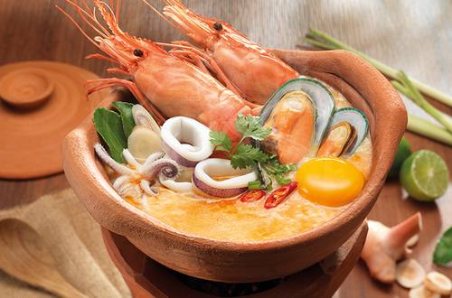 โจ๊กต้มยำหม้อดิน