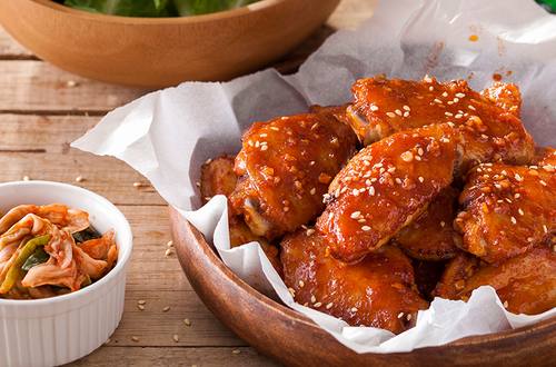 ปีกไก่ซอสเกาหลี