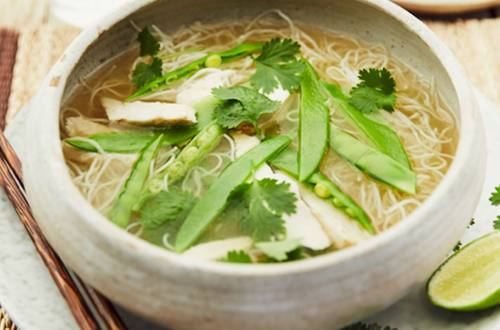 Chicken pho noodle soup