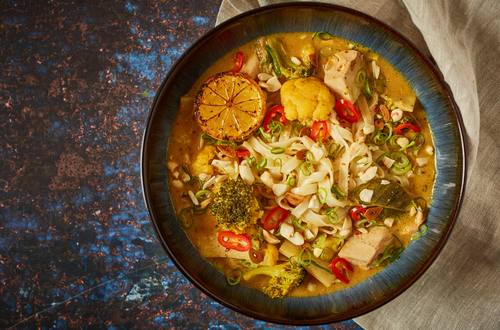 Vegan Jackfruit Khow Suey