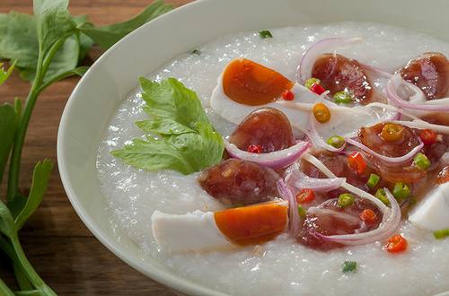 โจ๊กยำไข่เค็ม