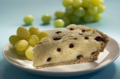 Torta de sorvete passas ao rum