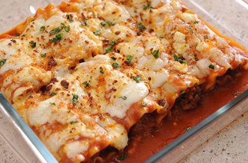 Triple Cheese Canelloni Recipe