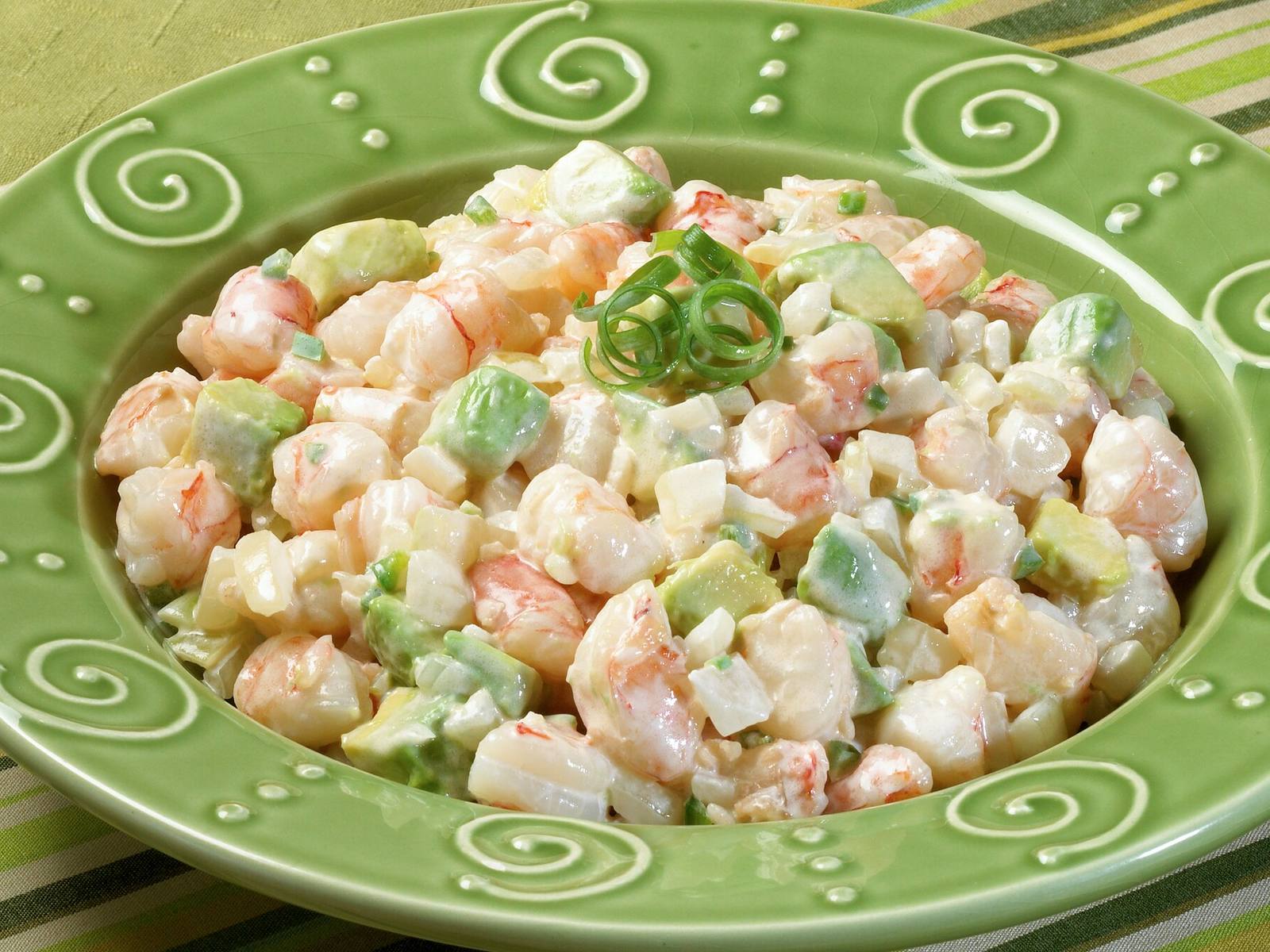 Ensalada de dieta con camarones