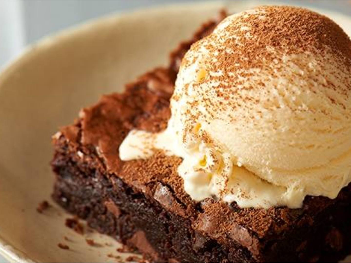 Brownies Decadents A La Mode