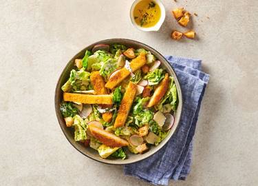 Vegan caesarsalade met Pluimfeest Burgers