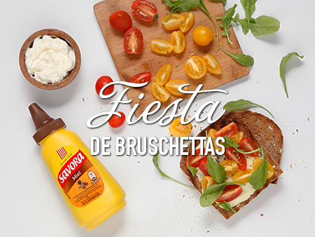 Bruschettas de verdura y queso Bruschettas de verdura y queso