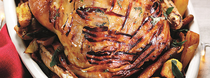 Christmas Roast Turkey Recipe with Oranges and Pomegranate
