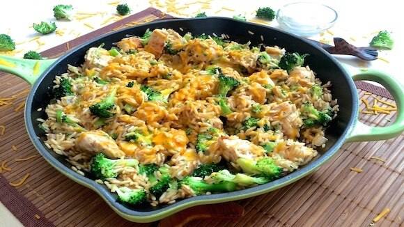Chicken Cheddar Broccoli Rice Skillet Chicken Cheddar Broccoli Rice Skillet