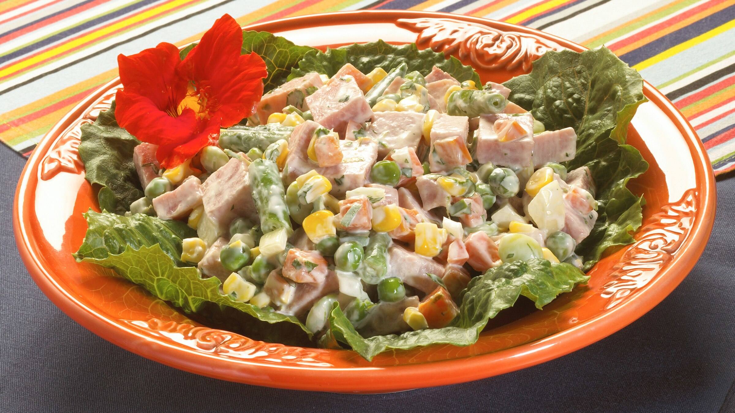 Ham & Mixed Vegetable Salad