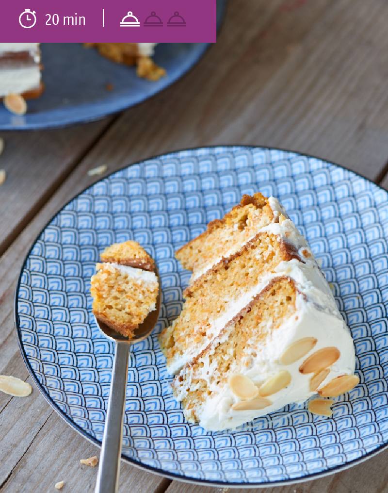 Carrot cake au lait d'amande Carrot cake au lait d'amande