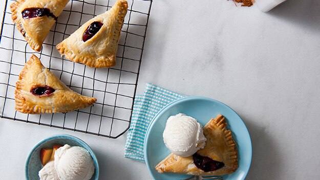 Easy Summer Fruit Turnovers a la Mode Recipe Easy Summer Fruit Turnovers a la Mode Recipe