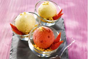 Trio de melba à la fraise Trio de melba à la fraise