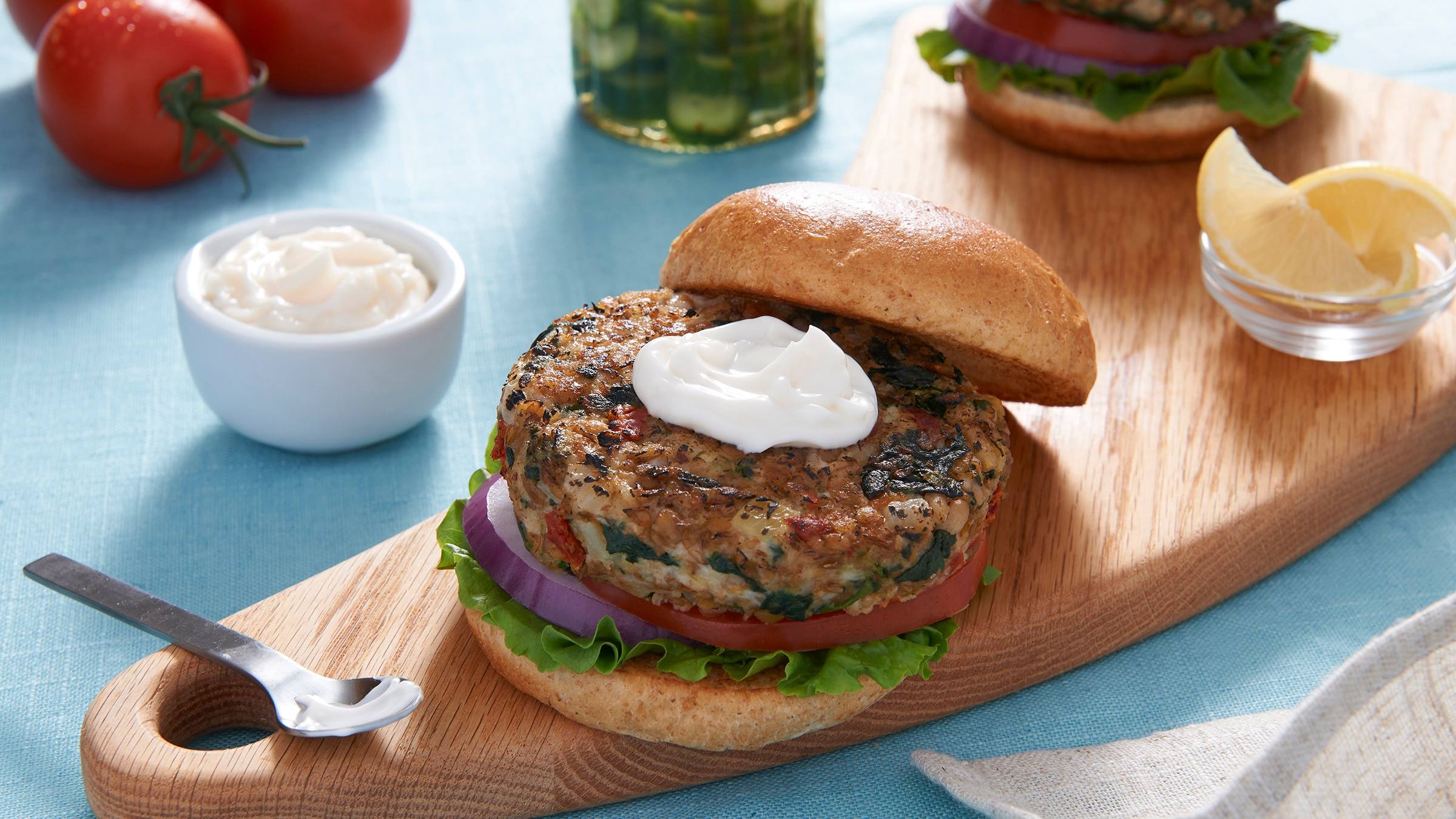 Mediterranean Vegan Burgers Mediterranean Vegan Burgers