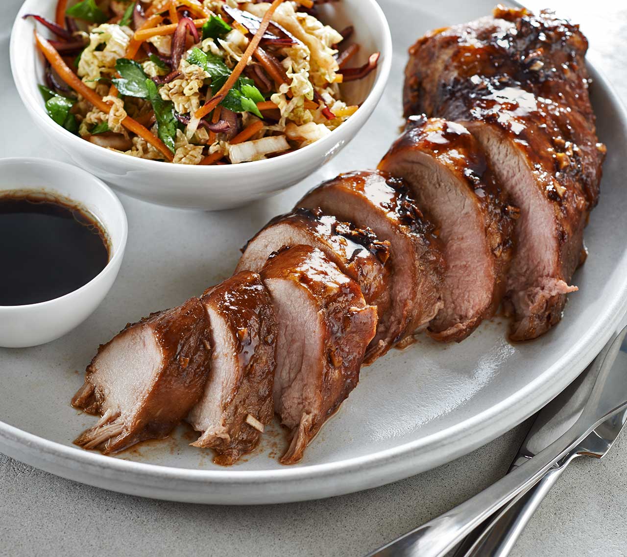 MisoMaple Glazed Grilled Pork & Baby Bok Choy