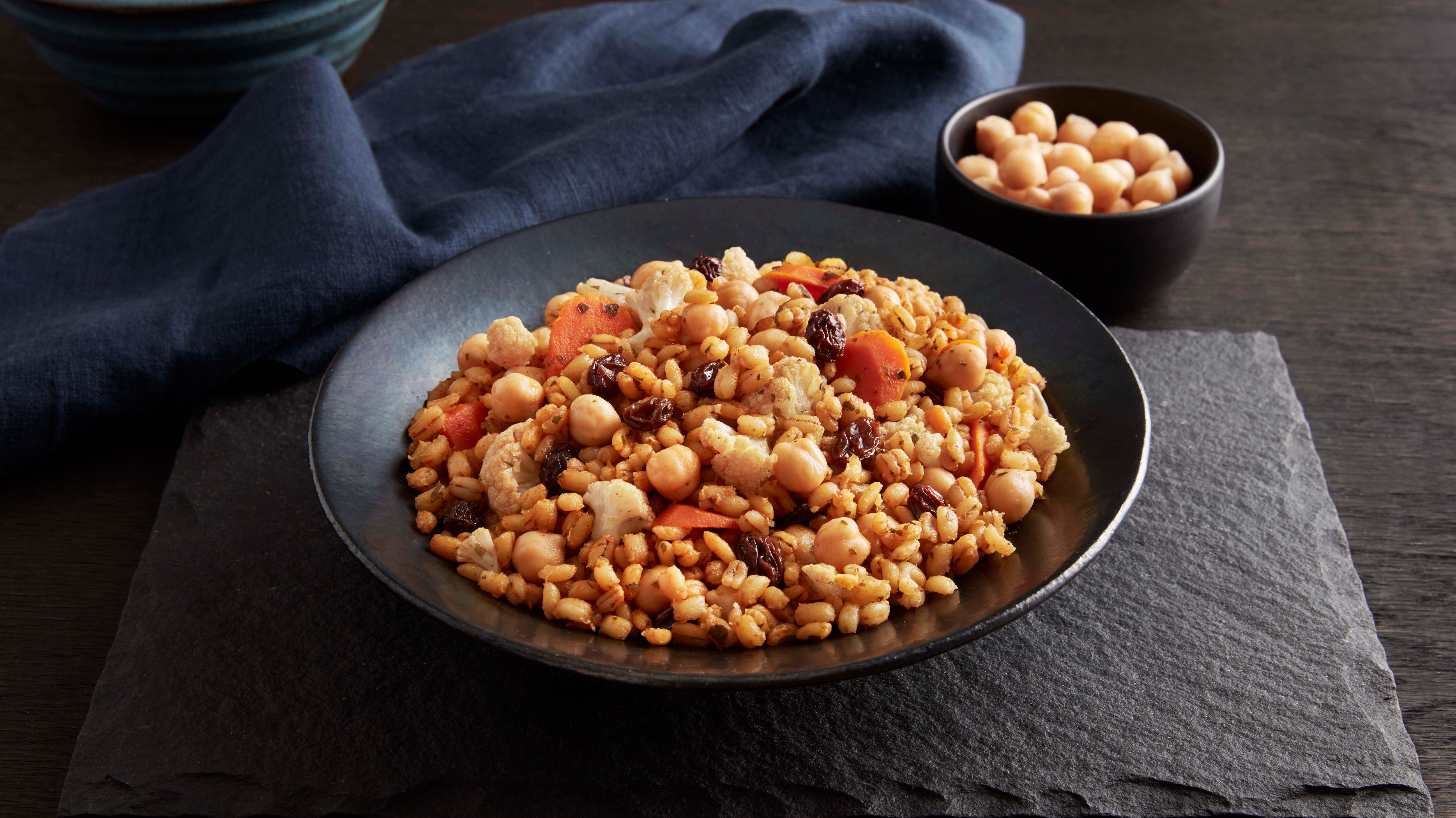 Garbanzos al estilo marroquí con cebada Garbanzos al estilo marroquí con cebada